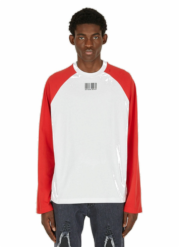 Photo: Barcode Long Sleeve T-Shirt in White