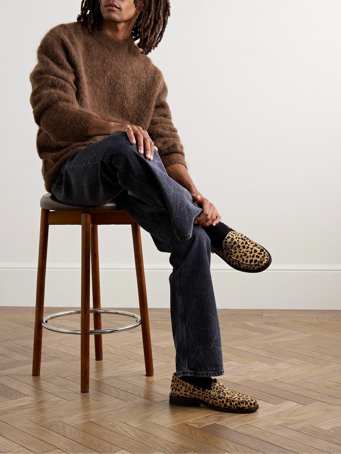 Séfr - Haru Alpaca-Blend Mock-Neck Sweater - Brown