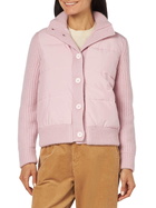 MC2 Saint Barth Woman Padded Jacket With Knitted Sleeves