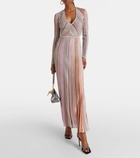 Missoni Pleated lamé maxi dress