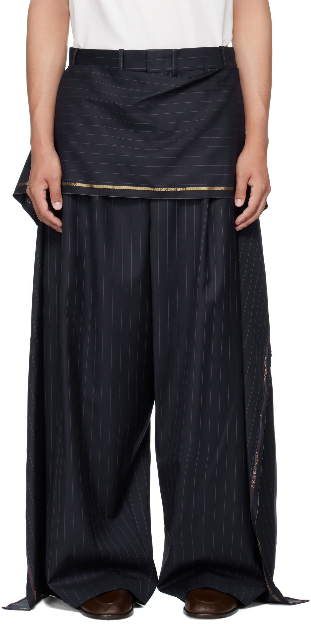Hed Mayner Brown Layered Cargo Pants Hed Mayner