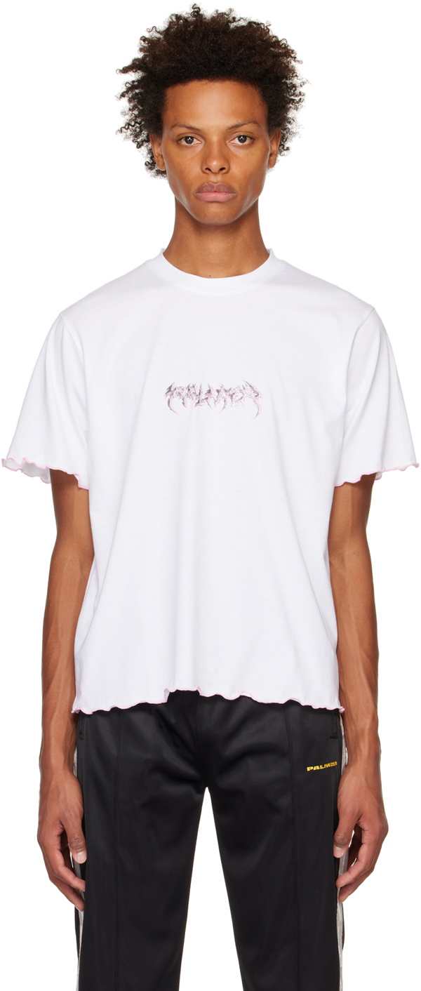 PALMER White Frilly T-Shirt