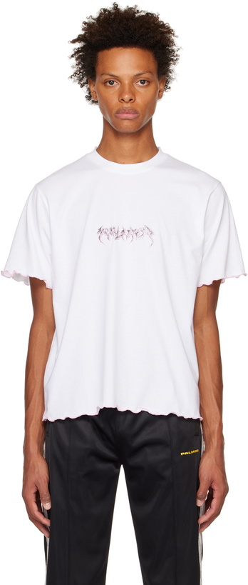 Photo: PALMER White Frilly T-Shirt