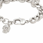 Alexander McQueen Men's Skull Chain Bracelet in Palladium 