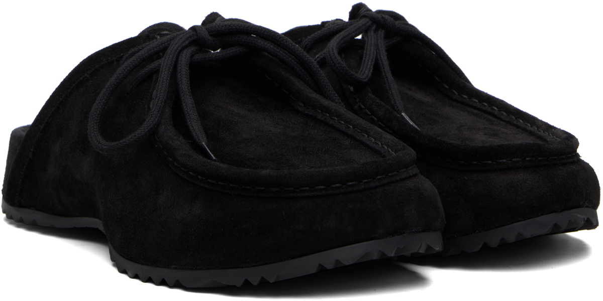 Dries Van Noten Black Suede Clogs