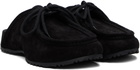 Dries Van Noten Black Suede Clogs
