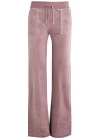 Juicy Couture Del Ray Logo-embroidered Velour Sweatpants Light Pink