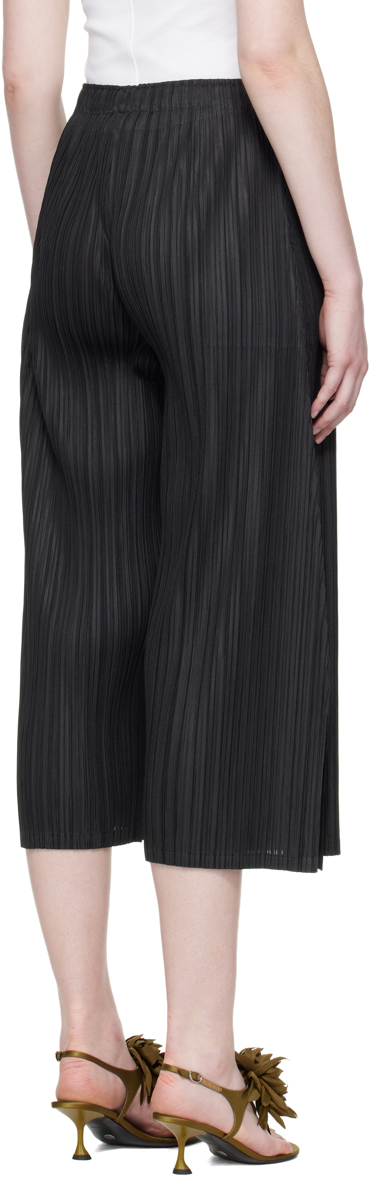 PLEATS PLEASE ISSEY MIYAKE Black Mellow Pleats Trousers