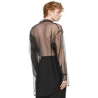 Sulvam Black Organza Over Shirt