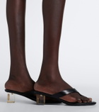 Saint Laurent Sip Cassandre leather thong sandals
