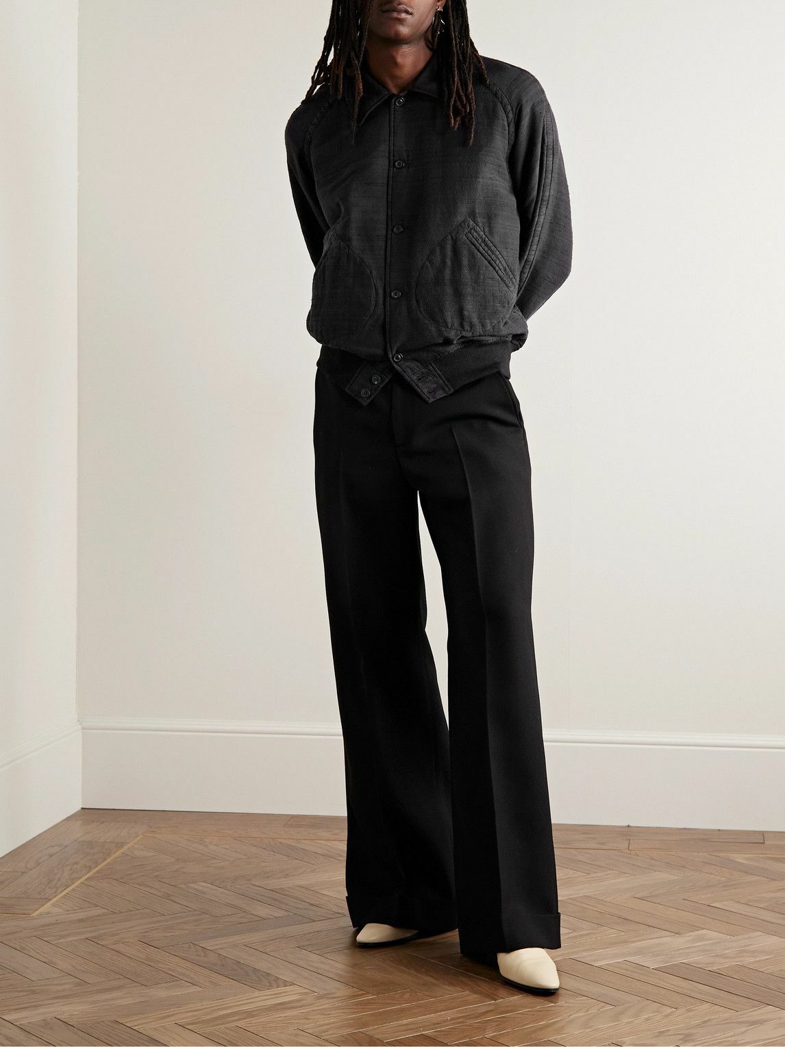 Maison Margiela - Silk-Dupion Padded Bomber Jacket - Black Maison