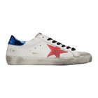 Golden Goose White and Pink Superstar Sneakers