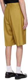 CMMN SWDN Yellow Ara Deep Pleat Shorts