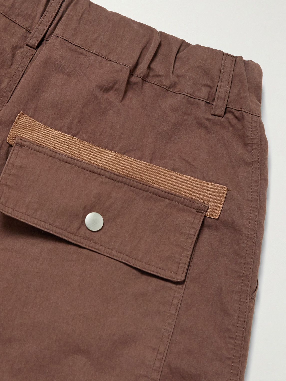 FrizmWORKS - Fold Fatigue Tapered Cotton-Blend Canvas Cargo Trousers - Brown