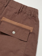 FrizmWORKS - Fold Fatigue Tapered Cotton-Blend Canvas Cargo Trousers - Brown