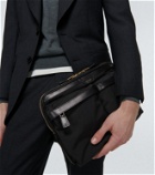 Tom Ford Utility leather-trimmed pouch