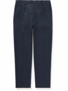 Oliver Spencer - Claremont Tapered Pleated TENCEL™ Lyocell-Blend Twill Suit Trousers - Blue