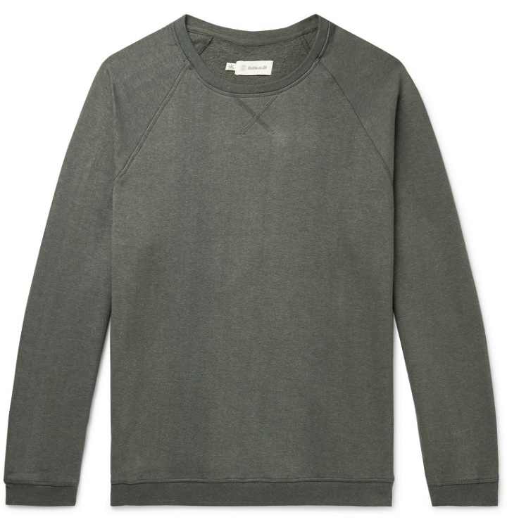 Photo: Satta - Kona Mélange Loopback Hemp and Organic Cotton-Blend Jersey Sweatshirt - Gray