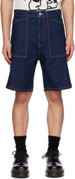 Kenzo Blue Kenzo Paris Sailor Denim Shorts