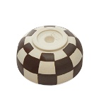 Mellow Ceramics Incense Bowl - Small in Painted Check - Outside