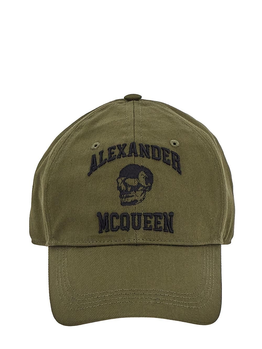 Photo: Alexander Mcqueen Varsity Logo And Skull Baseball Cap