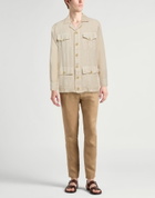 120% Lino Mens Shirt in Beige