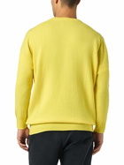 MC2 Saint Barth Man Crewneck Yellow Sweater With St. Barth Embroidery