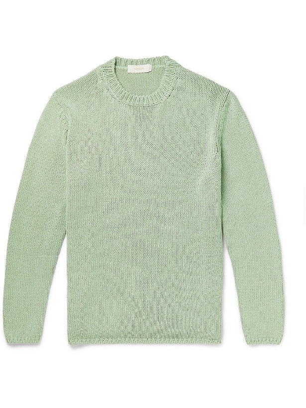 Photo: Agnona - Silk and Cotton-Blend Sweater - Green