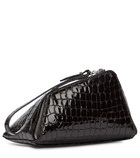 The Attico - Saturday Small croc-effect patent leather pouch