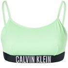 CK Swim Women's Bikini Bralette Top in Ultra Green