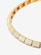 Lizzie Mandler Fine Jewelry 18K Yellow Gold Knife Edge Diamond Tennis Bracelet