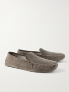 Thom Sweeney - Cashmere-Lined Suede Slippers - Brown