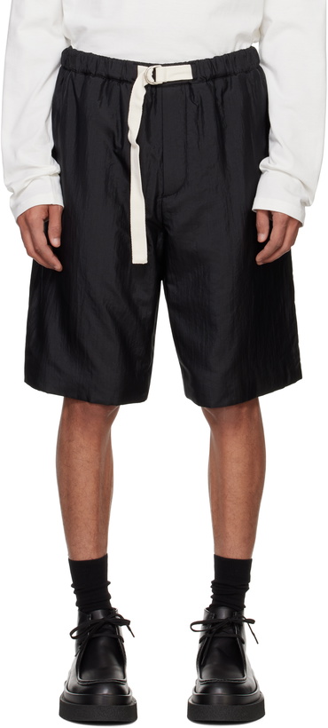 Photo: Jil Sander Black Drawstring Shorts