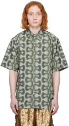 Dries Van Noten Green Printed Shirt