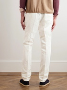 Brunello Cucinelli - Straight-Leg Linen and Cotton-Blend Suit Trousers - Neutrals