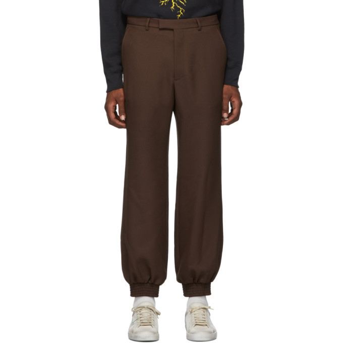 Photo: Gucci Brown Fluid Drill Trousers