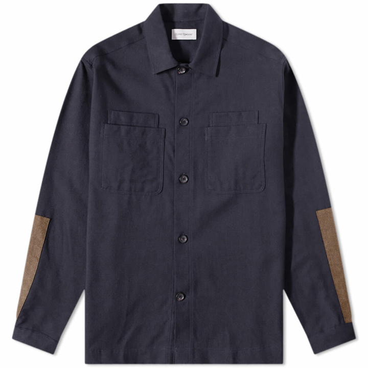 Photo: Oliver Spencer Men's Avery Patch Overshirt in Navy