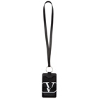 Valentino Black Valentino Garavani Go Logo Card Holder