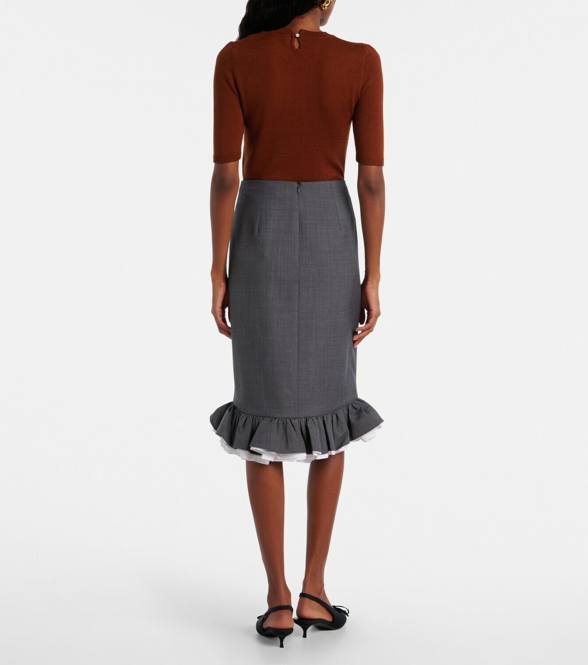 Shushu/Tong Ruffled midi skirt Shushu/Tong