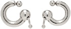 Jean Paul Gaultier Silver Large Piercing Earrings