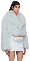 16Arlington Blue Circle Feather Coat