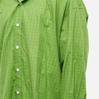 DIGAWEL Men's Check Hooded Overshirt in Green