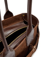 Ganni Posy Small Leather and Suede Shoulder bag - Dark Brown - One Size