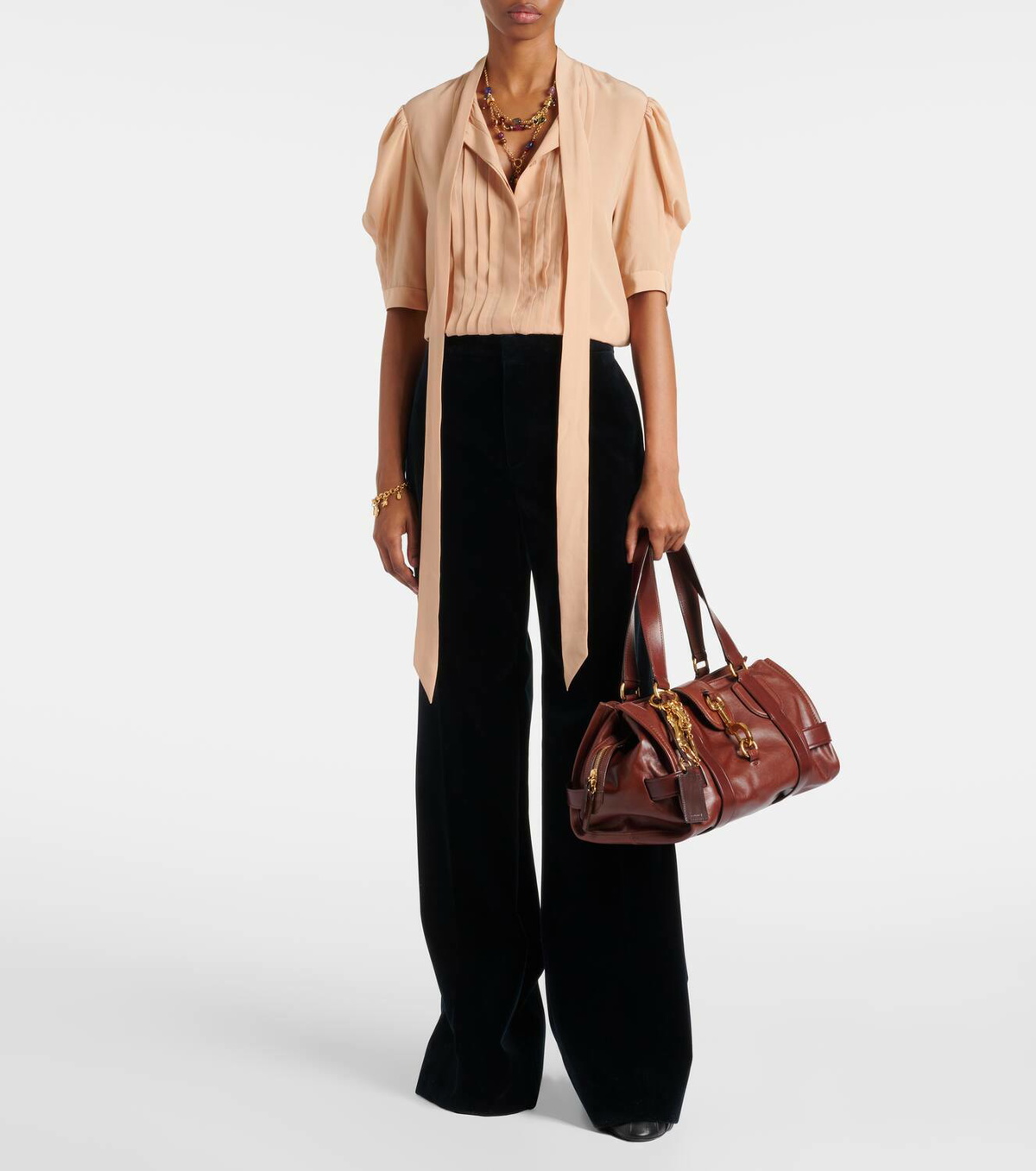 トートバッグ Chloe Tote bag Kerala 25 in raffia and brown leather Chloé Tote bag Kerala 25 in raffia and brown leather