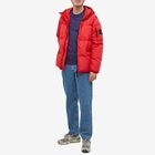 Stone Island Men's Crinkle Reps Down Jacket in Red