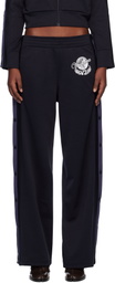 VAQUERA Navy Snap Track Pants