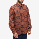 Gucci Men's Jumbo GG Overshirt in Camel