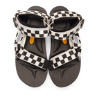 Suicoke Black and White DEPA-V2chk Sandals