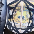 Y/Project Women's Bondage Print Long Sleeve Fitted Top in Blue/Black
