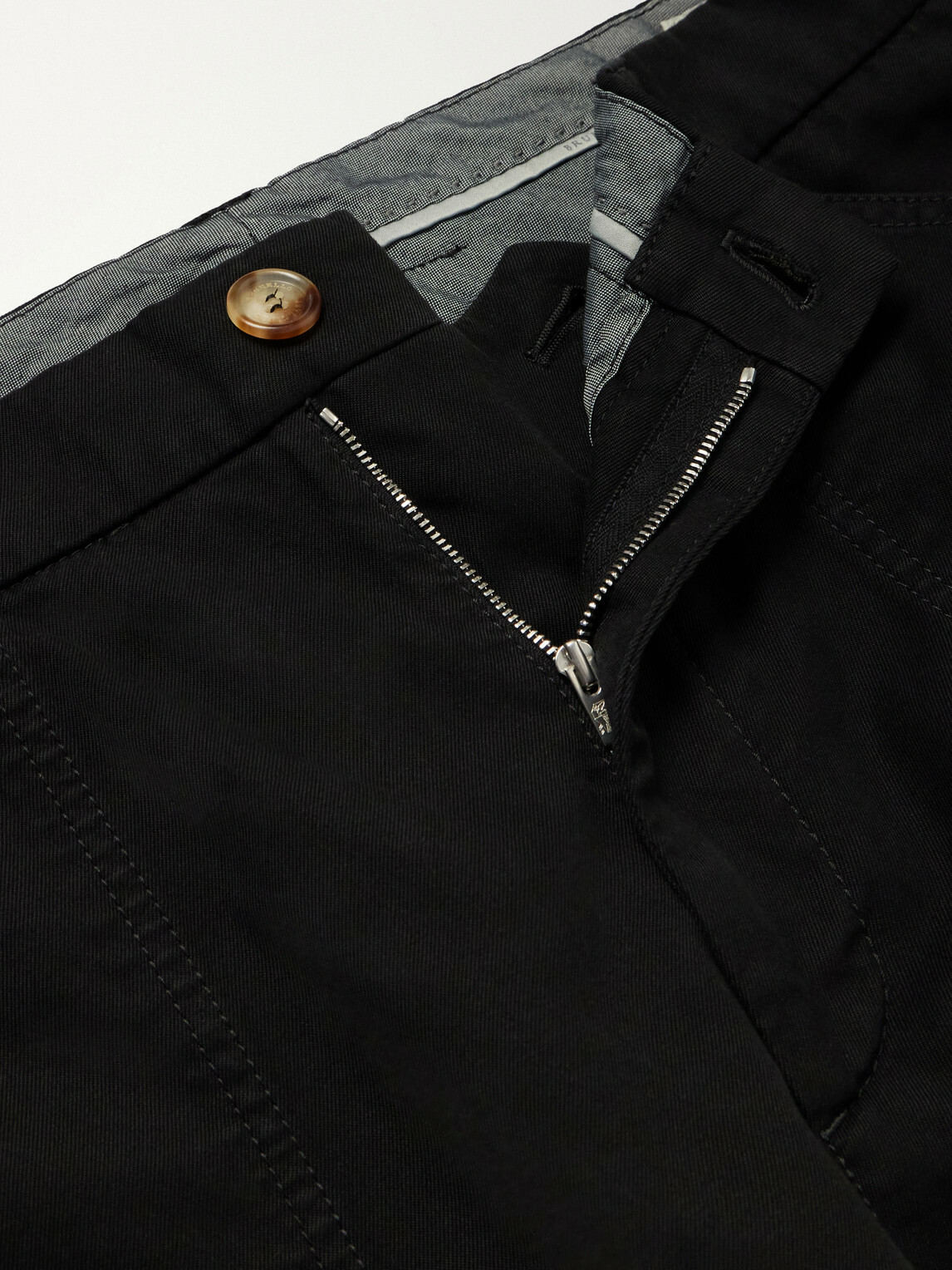 Brunello Cucinelli - Straight-Leg Cotton-Twill Trousers - Black